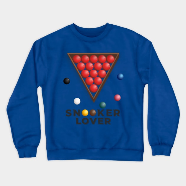 Snooker Ball Design Crewneck Sweatshirt by AJ techDesigns